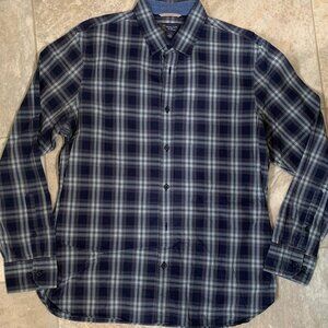 wallin long sleeve button plaid dress shirt